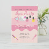 Spa Self Care Roze Verjaardagsfeest Kaart (Staand voorkant)