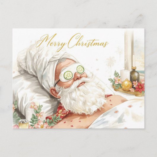 Spa Sinterklaas met Komkommer Prettig Kerstfeest Briefkaart (Voorkant)
