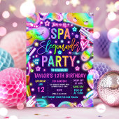 Spa Slaap-onder-neon spa en slaap-onder verjaardag Kaart