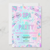 Spa Slaap-onder-Pastel Spa en Slaap-onder Party Kaart (Voorkant)