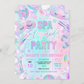 Spa Slaap-onder-Pastel Spa en Slaap-onder Party Kaart (Voorkant / Achterkant)