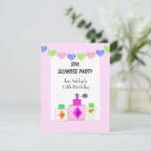 Spa Slaapfeest voor Meisjes Kaart (Staand voorkant)