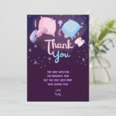 Spa Slumber Party Verjaardagsfeestje Dank u kaart (Staand voorkant)