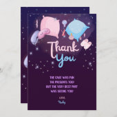 Spa Slumber Party Verjaardagsfeestje Dank u kaart (Voorkant / Achterkant)