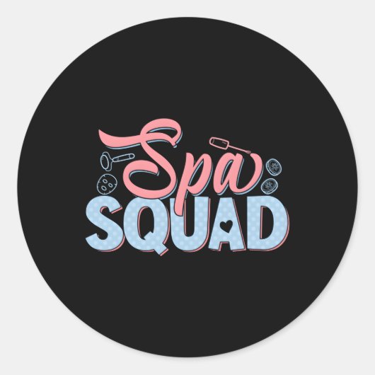 Spa Squad Massage Therapeut Masseuse Ronde Sticker (Voorkant)