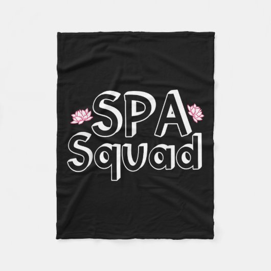 Spa Squad Spa Personeel Funny Spa Verjaardagsfeest Fleece Deken (Voorkant)