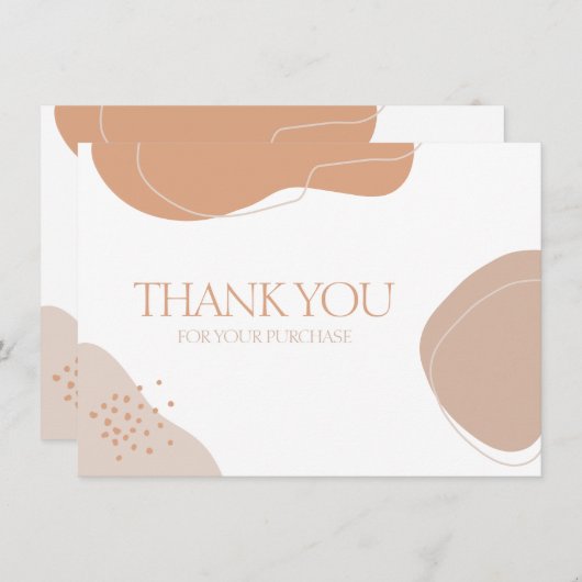 Spa Stone Shape Abstract Organic Geometric Elegant Bedankkaart (Voorkant / Achterkant)