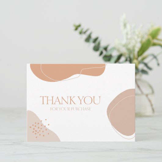 Spa Stone Shape Abstract Organic Geometric Elegant Bedankkaart (Staand voorkant)