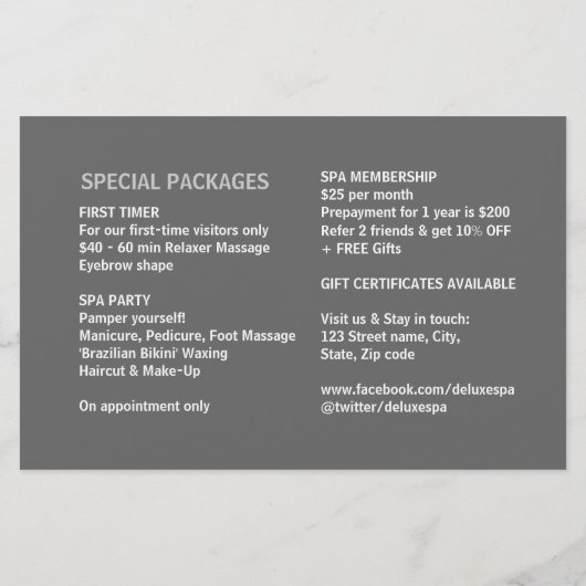 Spa Stones Flyer (Achterkant)