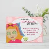 Spa-taculaire Kinder uitnodiging (Staand voorkant)