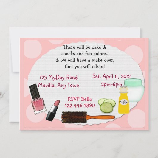 Spa-taculaire Kinder uitnodiging (Achterkant)