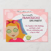 Spa-taculaire Kinder uitnodiging (Voorkant / Achterkant)