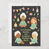 Spa-Tacular Kids Verjaardagsfeest Kaart (Achterkant)