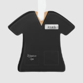 Spa-technicus Black Scrubs Professional Ornament (voorkant)