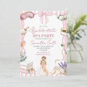 Spa Thema Bachelorette Spa Feest Uitnodiging  (Staand voorkant)
