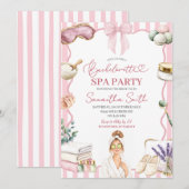 Spa Thema Bachelorette Spa Feest Uitnodiging  (Voorkant / Achterkant)