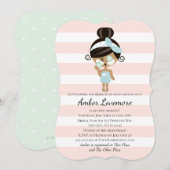 Spa thema bruids douche uitnodigingen donkere huid (Voorkant / Achterkant)