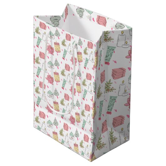 Spa Thema Medium Cadeauzakje (Voorkant Gekanteld)