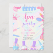 Spa thema meisje verjaardag kaart (Voorkant)