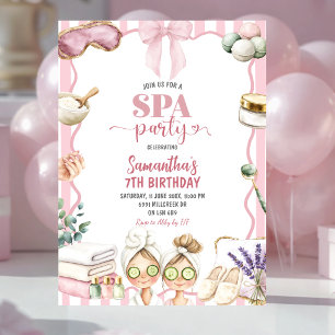 Spa Thema Spa Feest Verjaardagsuitnodiging Kaart