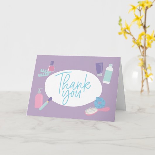 Spa-themed Dank u het manuscriptontwerp Kaart (Gele Bloem)