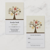 Spa Therapeut Afspraak - Elegant Natural Afsprakenkaartje (Voorkant / Achterkant)