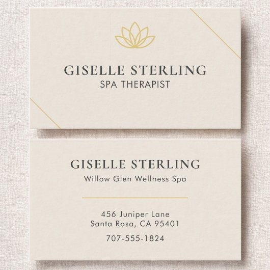 Spa Therapeut Visitekaartje