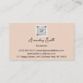 SPA Therapist Golden Script QR Code Logo Visitekaartje (Achterkant)