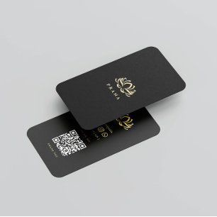 Spa Therapist Lotus Healing Massage QR Code Busin Visitekaartje