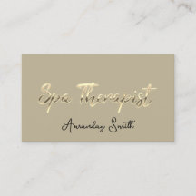 SPA Therapist Script Gold QR Code Mint Green