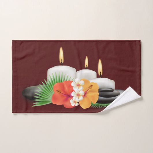 Spa Towells Flowers & Candles Spa Thémed Bad Handdoek (Handdoek)