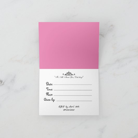 Spa-uitnodigingen / Diva-tijd maken! (Binnen)