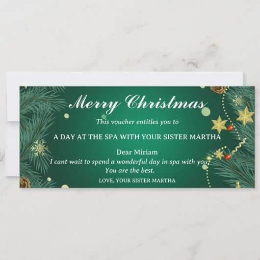 Spa-uitstap Kerstcadeaubon (Voorkant)