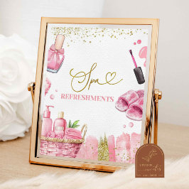 Spa-verfrissingsfeestbord Poster