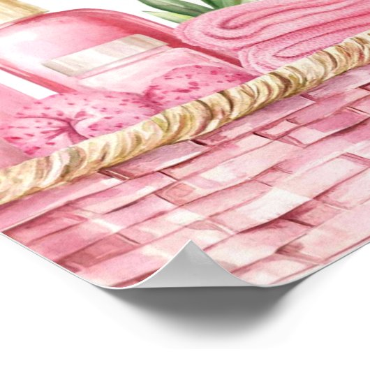 Spa-verfrissingsfeestbord Poster (Hoek)