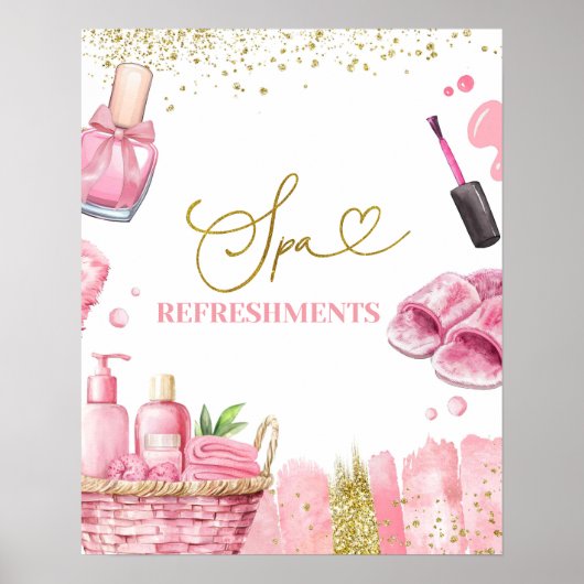 Spa-verfrissingsfeestbord Poster (Voorkant)