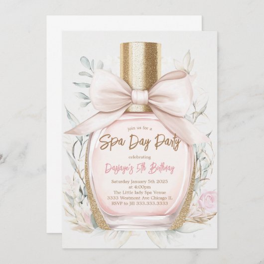 Spa verjaardag, Glam make-up verjaardag Kaart (Voorkant / Achterkant)