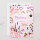 Spa Verjaardag nodigt uit Kaart (Voorkant)