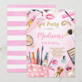 Spa Verjaardag nodigt uit Kaart (Voorkant / Achterkant)