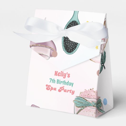 Spa Verjaardag Pamper Party Verjaardag Bedankdoosjes (Voorkant Zijde)