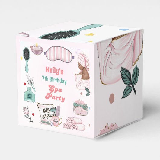 Spa Verjaardag Pamper Party Verjaardag Bedankdoosjes (Voorkant Zijde)