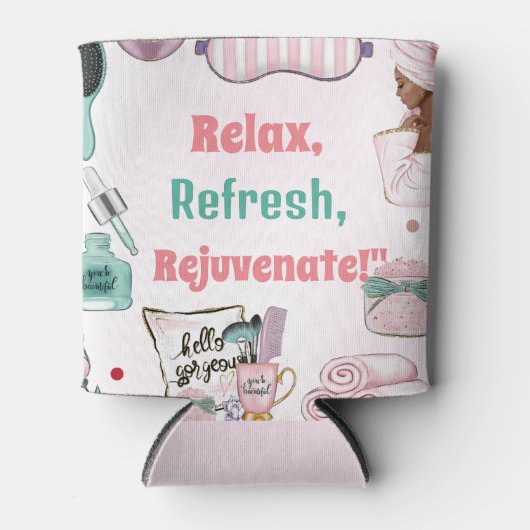 Spa Verjaardag Pamper Party Verjaardag Blikjeskoeler (Voorkant)