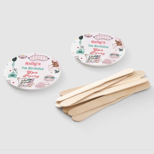 Spa Verjaardag Pamper Party Verjaardag Handwaaier (Niet-gemonteerd)