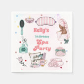 Spa Verjaardag Pamper Party Verjaardag Servet (Voorkant)