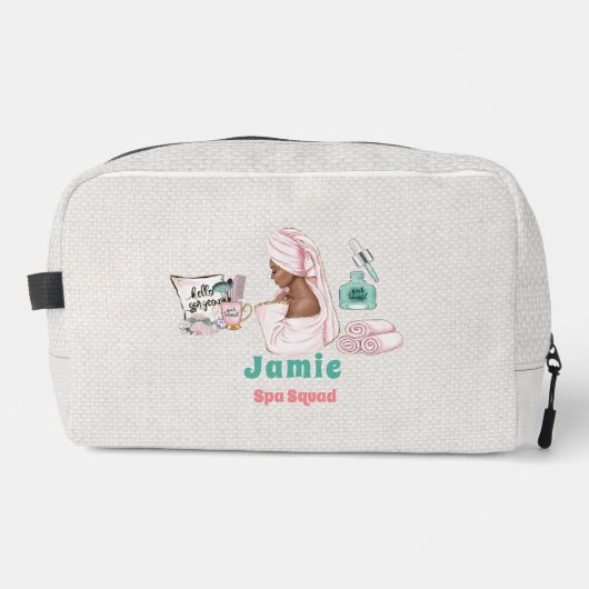 Spa Verjaardag Sleepover Pamper Verjaardagsfeest Toilettasje (Voorkant)