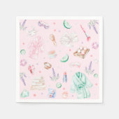 Spa Verjaardagsfeest Roze Servet (Voorkant)