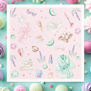 Spa Verjaardagsfeest Roze Servet