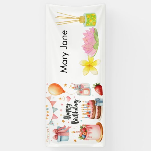 SPA Verjaardagsfeest Spandoek (Verticaal)