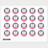 Spa Verjaardagsfeest Sticker Zebra Streep (Vel)