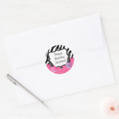 Spa Verjaardagsfeest Sticker Zebra Streep (Envelop)